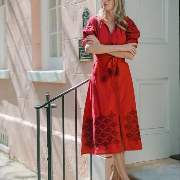 Julia Amory Geometric Coatue - Cranberry - Picture 2 of 8